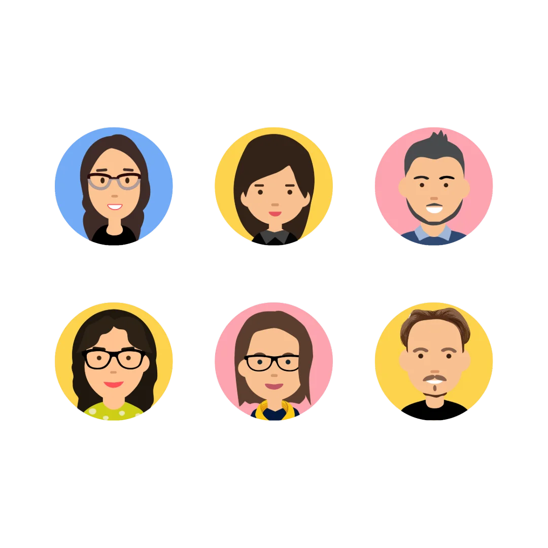 Customer success team avatars representing dedicated support specialists