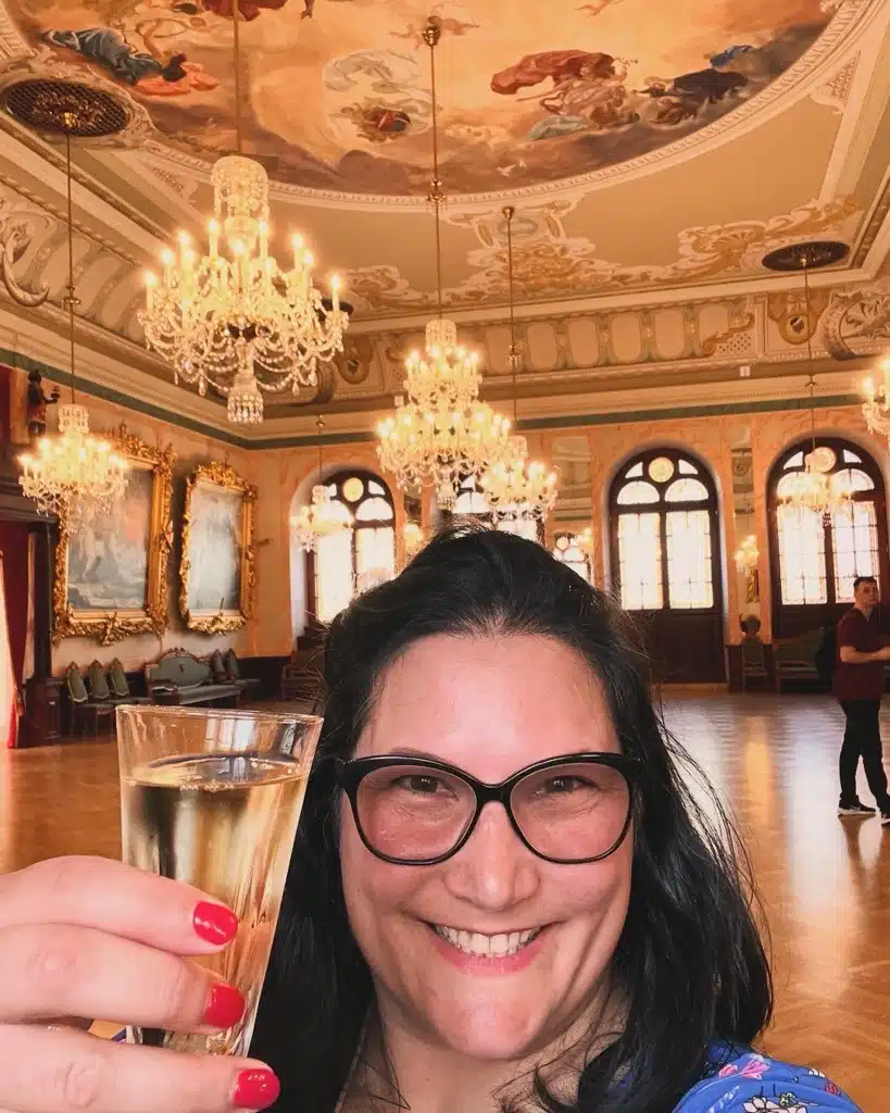 Customer success manager, Josephine at a palace