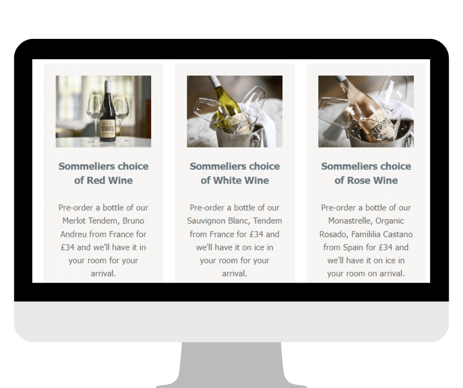 Pre-Arrival Booking Add On Example